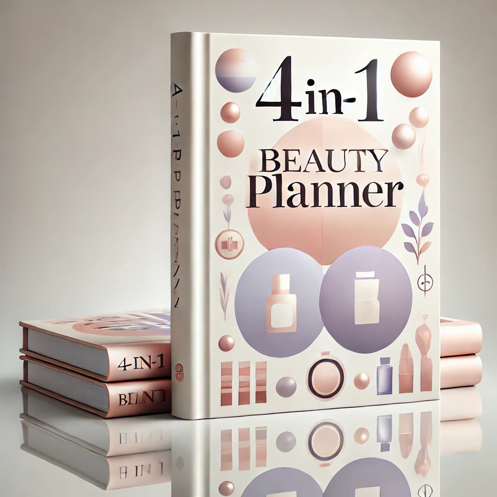 Derma Eterna 4-in-1 Beauty Planner | Skincare, Makeup, Haircare, & Wellness Tracker | Ultimate Digital Self-Care Journal