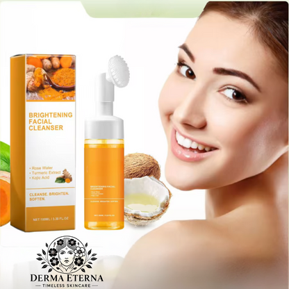 Nettoyant au curcuma – Nettoyant visage anti-acné et éclaircissant | Mousse nettoyante éclaircissante, anti-points noirs et contrôle du sébum