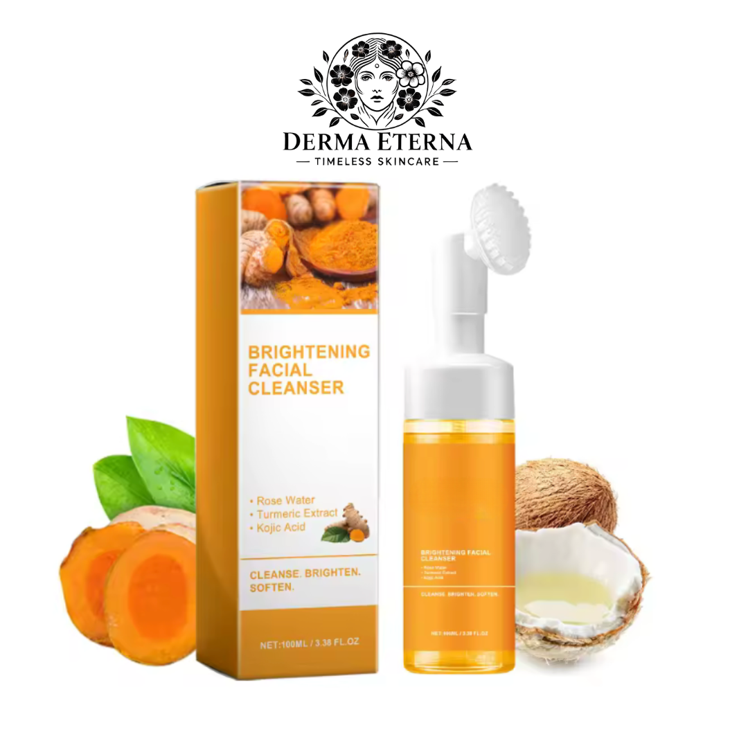 Nettoyant au curcuma – Nettoyant visage anti-acné et éclaircissant | Mousse nettoyante éclaircissante, anti-points noirs et contrôle du sébum