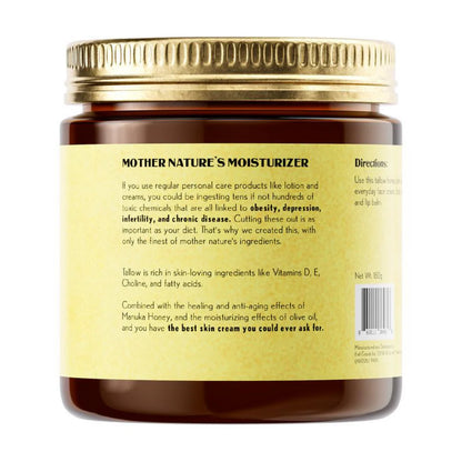 Crème hydratante au suif de bœuf et à la cire d'abeille | Crème naturelle quotidienne pour le visage et le corps
