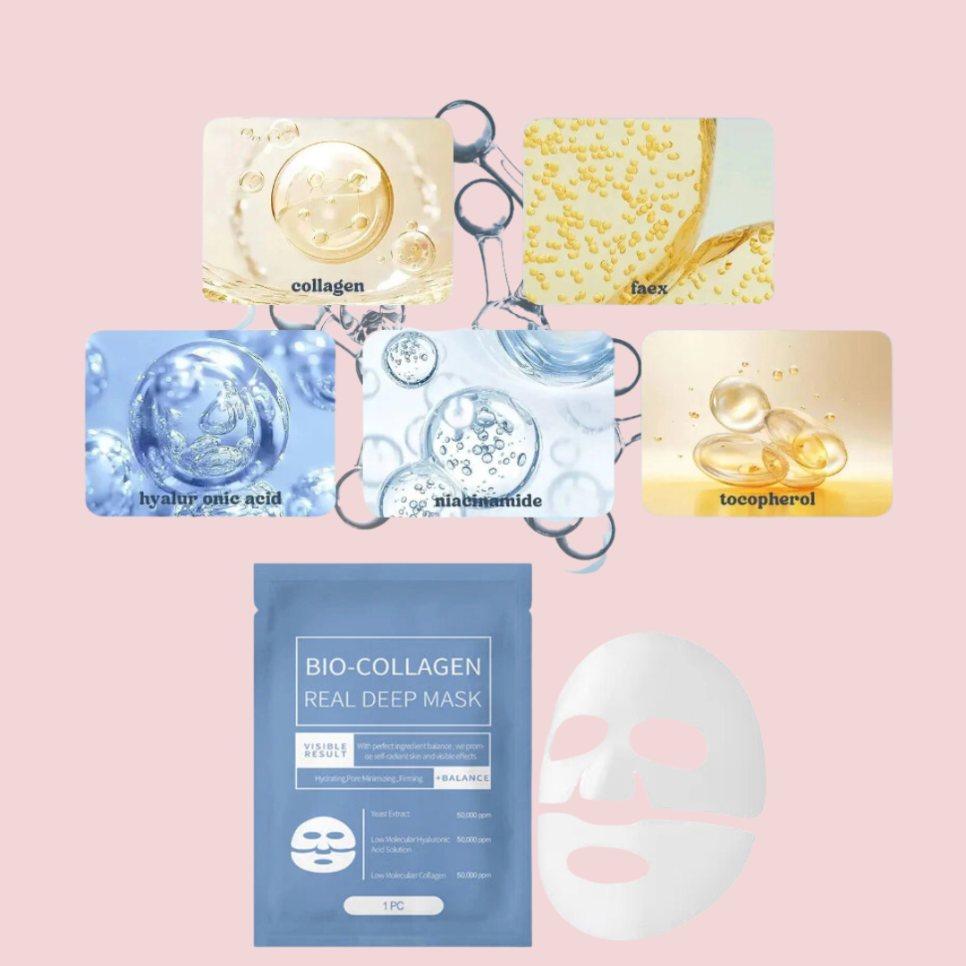 Masque visage au collagène bio Derma Eterna - Anti-âge et hydratant