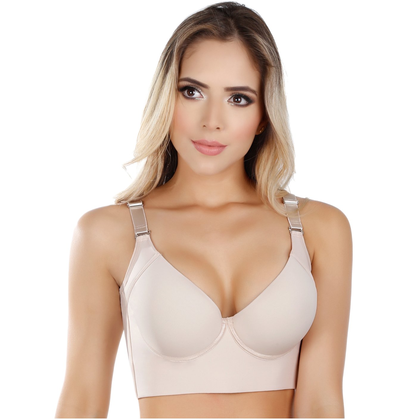 Luxury Deep-Cup Faja Bra – Full-Back Smoothing Shaping Fajas with Lift
