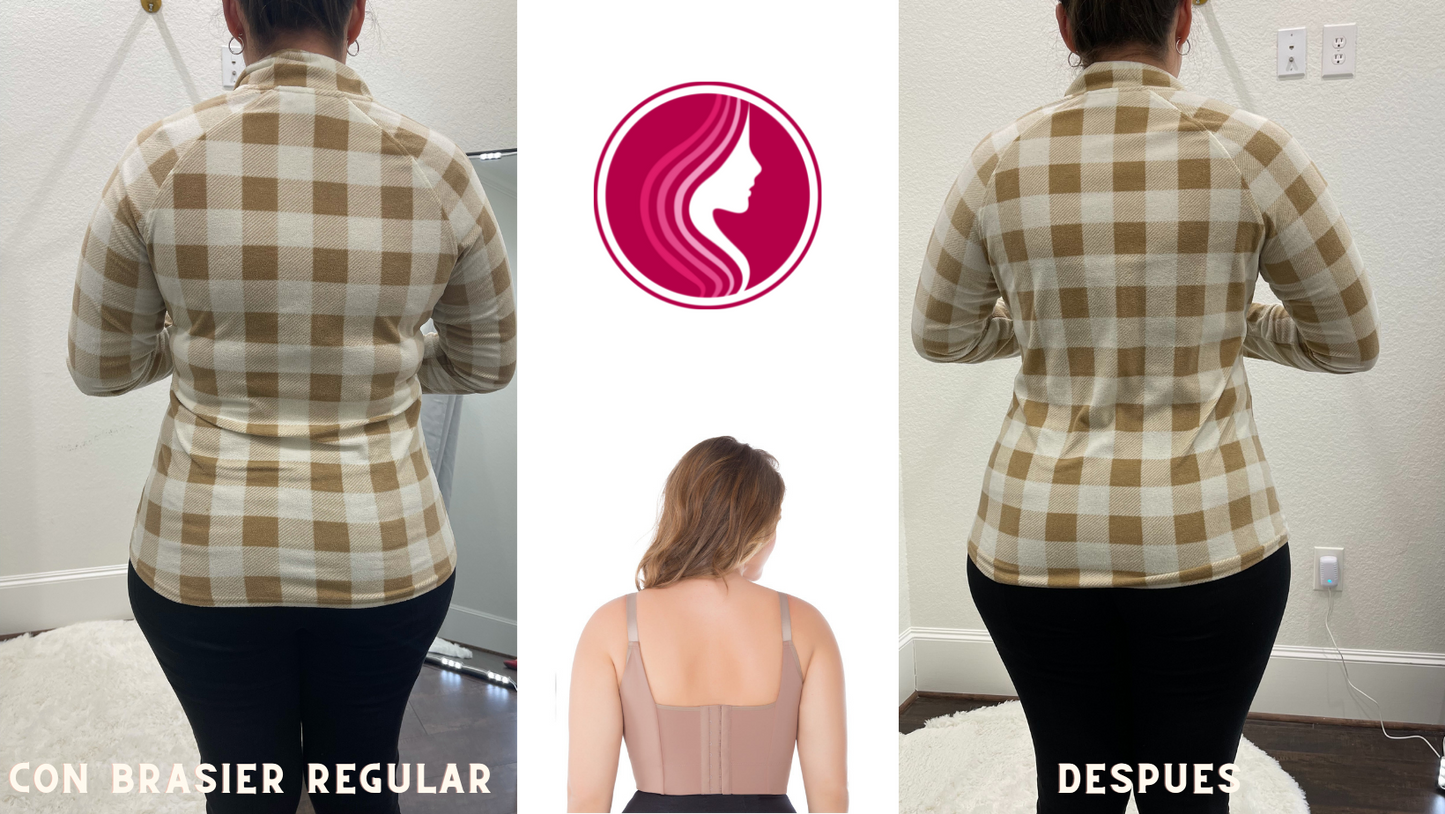 Luxury Deep-Cup Faja Bra – Full-Back Smoothing Shaping Fajas with Lift