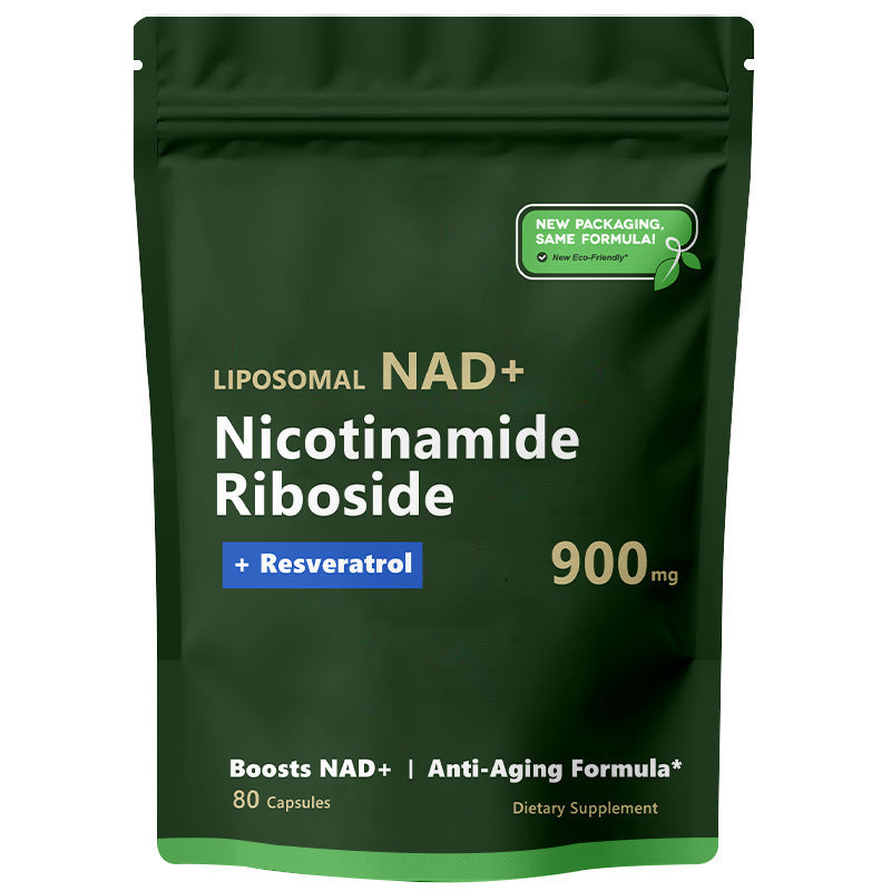 NAD+ Restore Max | Official Nicotinamide Riboside & Resveratrol Complex | 80 Capsule Bag