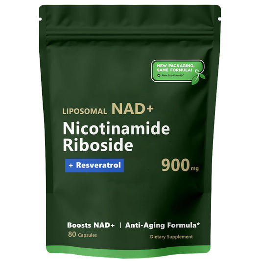 NAD+ Restore Max | Official Nicotinamide Riboside & Resveratrol Complex | 80 Capsule Bag