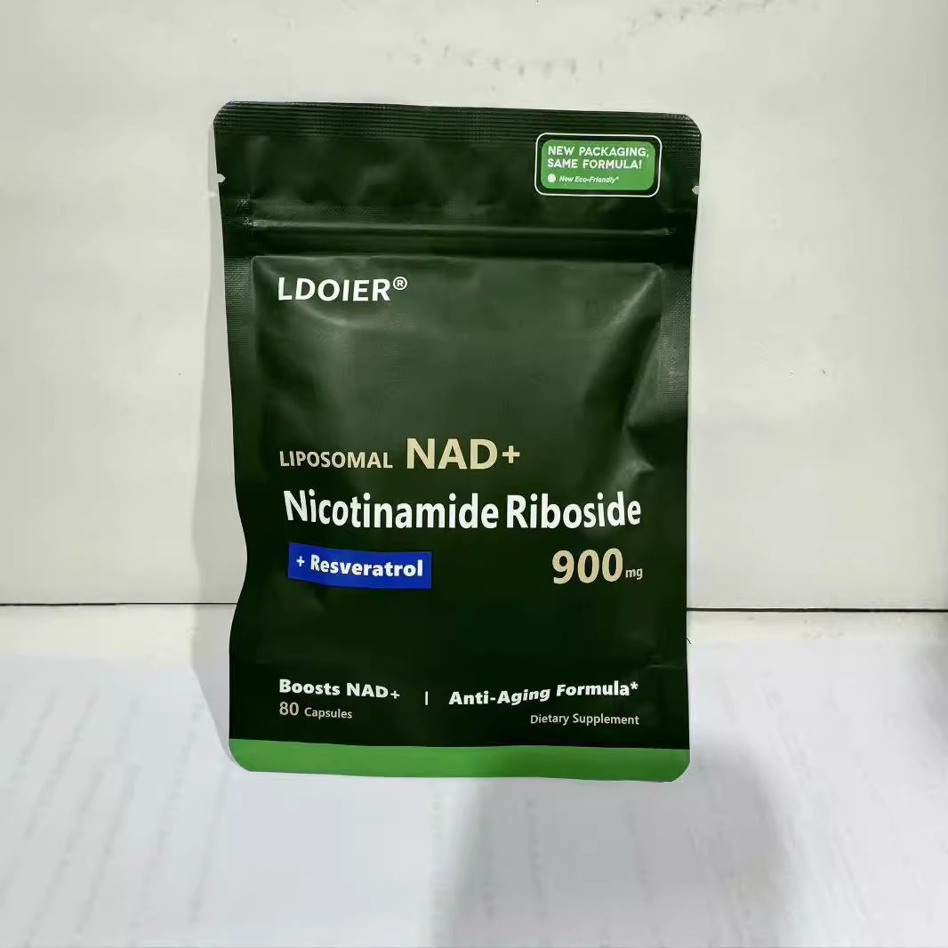 NAD+ Restore Max | Official Nicotinamide Riboside & Resveratrol Complex | 80 Capsule Bag