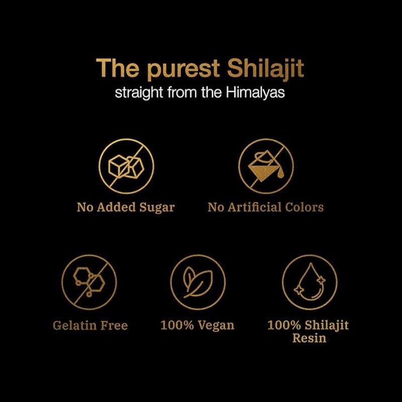 Derma Eterna™ Shilajit Gummies – Pure Himalayan Shilajit with Ashwagandha, Gokshura & Black Musli – Energy, Hormone & Performance Support – 3000mg