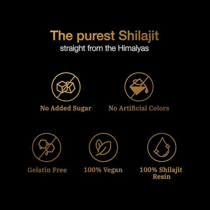 Derma Eterna™ Shilajit Gummies – Pure Himalayan Shilajit with Ashwagandha, Gokshura & Black Musli – Energy, Hormone & Performance Support – 3000mg