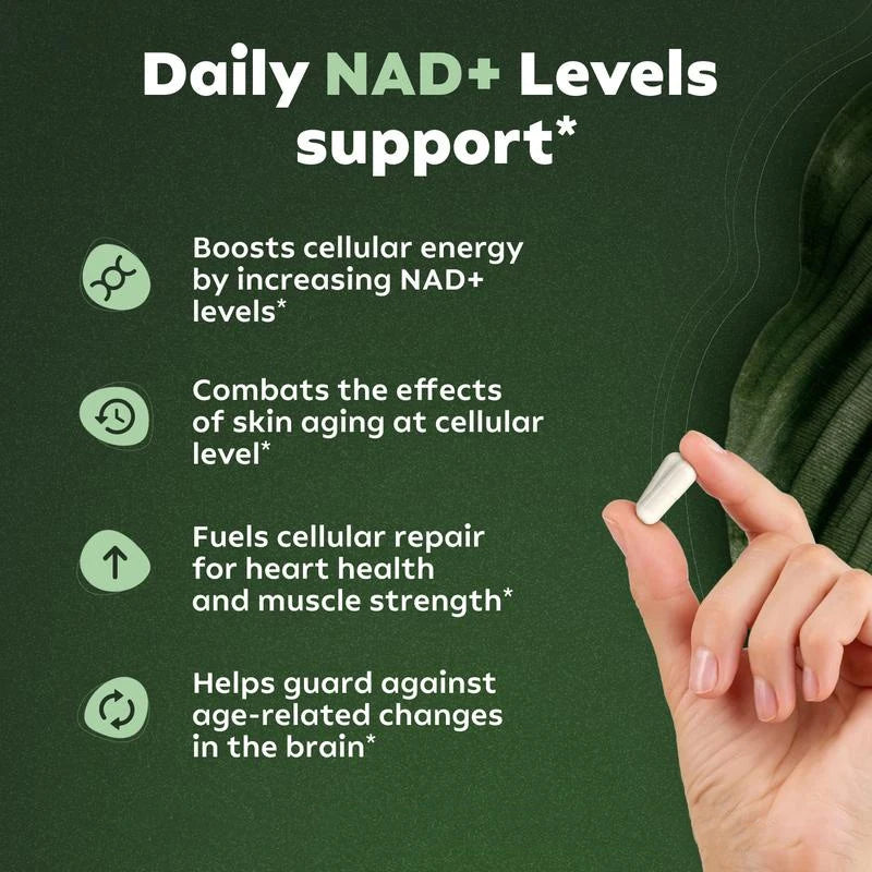 NAD+ Restore Max | Official Nicotinamide Riboside & Resveratrol Complex | 80 Capsule Bag