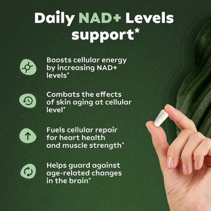 NAD+ Restore Max | Official Nicotinamide Riboside & Resveratrol Complex | 80 Capsule Bag