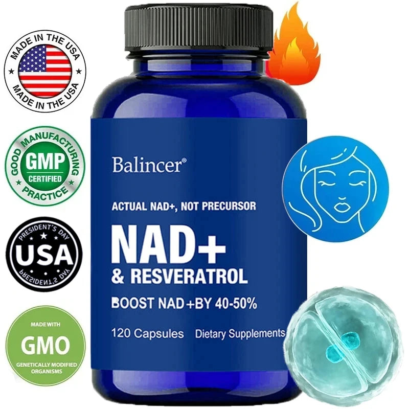 NAD+ Restore Pro | Nicotinamide et resvératrol pour l'énergie, la concentration et la longévité