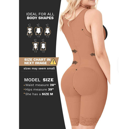 Solana Lace Elegance – Firm Compression Full‑Body Shapewear Bodysuit