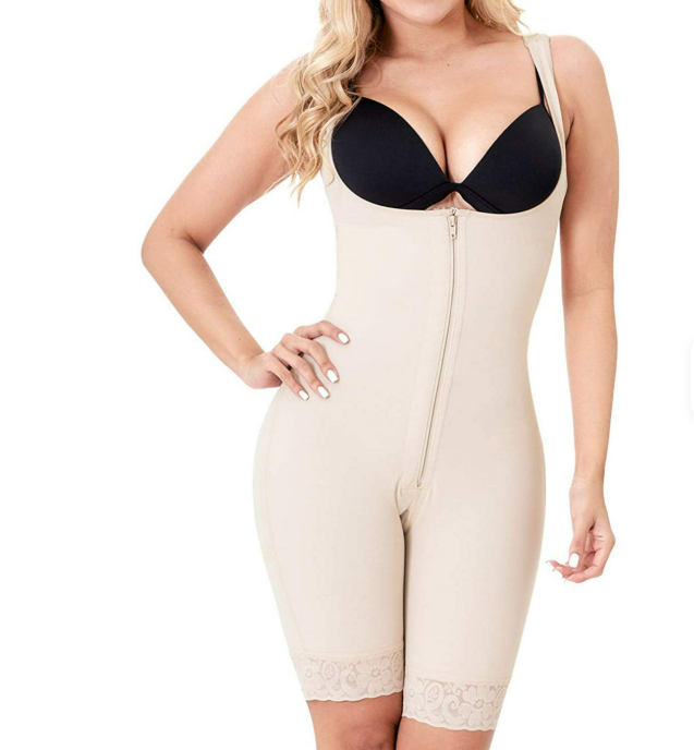 Solana Lace Elegance – Firm Compression Full‑Body Shapewear Bodysuit