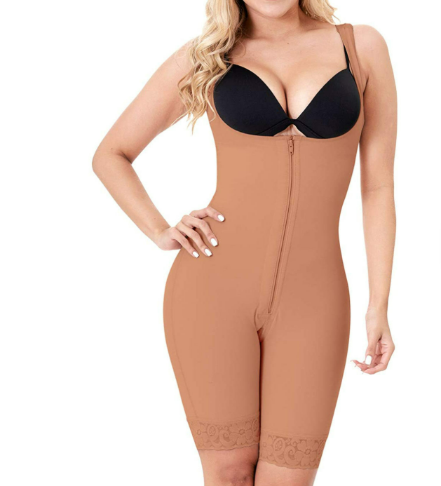 Solana Lace Elegance – Firm Compression Full‑Body Shapewear Bodysuit