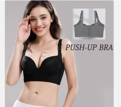 Thalia Thick-Pad Push-Up Bra for Plus-Size Women, Gathered Cups
