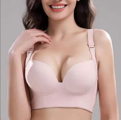 Thalia Thick-Pad Push-Up Bra for Plus-Size Women, Gathered Cups