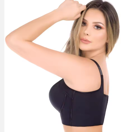 Luxury Deep-Cup Faja Bra – Full-Back Smoothing Shaping Fajas with Lift